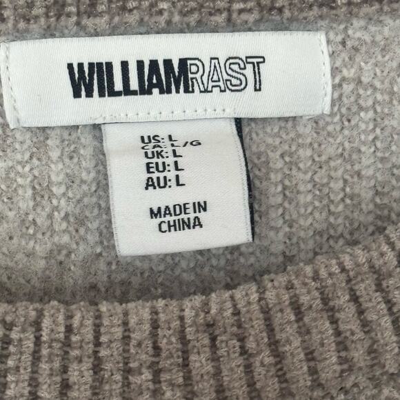 William Rast Chenille Cropped Sweater Coastal Artsy Abstract Intarsia Knit - Picture 5 of 9
